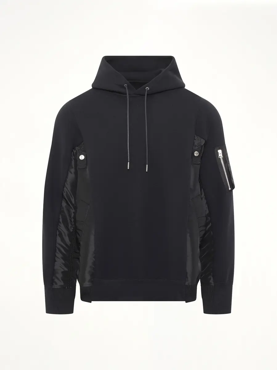 Sacai Sponge Sweat x Nylon Twill Hoodie | Thumbnail 3 Sacai Sponge Sweat x Nylon Twill Hoodie | Thumbnail 3