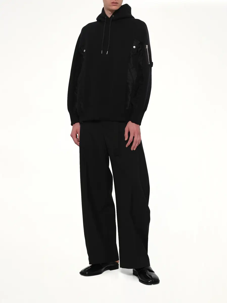 Sacai Sponge Sweat x Nylon Twill Hoodie | Thumbnail 4 Sacai Sponge Sweat x Nylon Twill Hoodie | Thumbnail 4