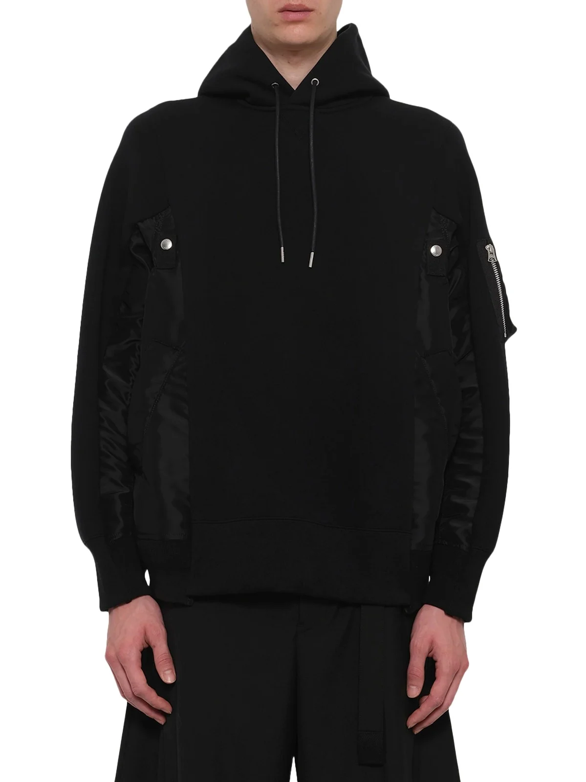 Sacai Sponge Sweat x Nylon Twill Hoodie