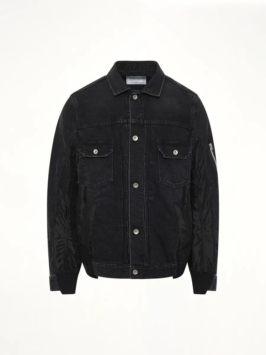 Sacai Denim x Nylon Twill Jacket | Thumbnail 3 Sacai Denim x Nylon Twill Jacket | Thumbnail 3