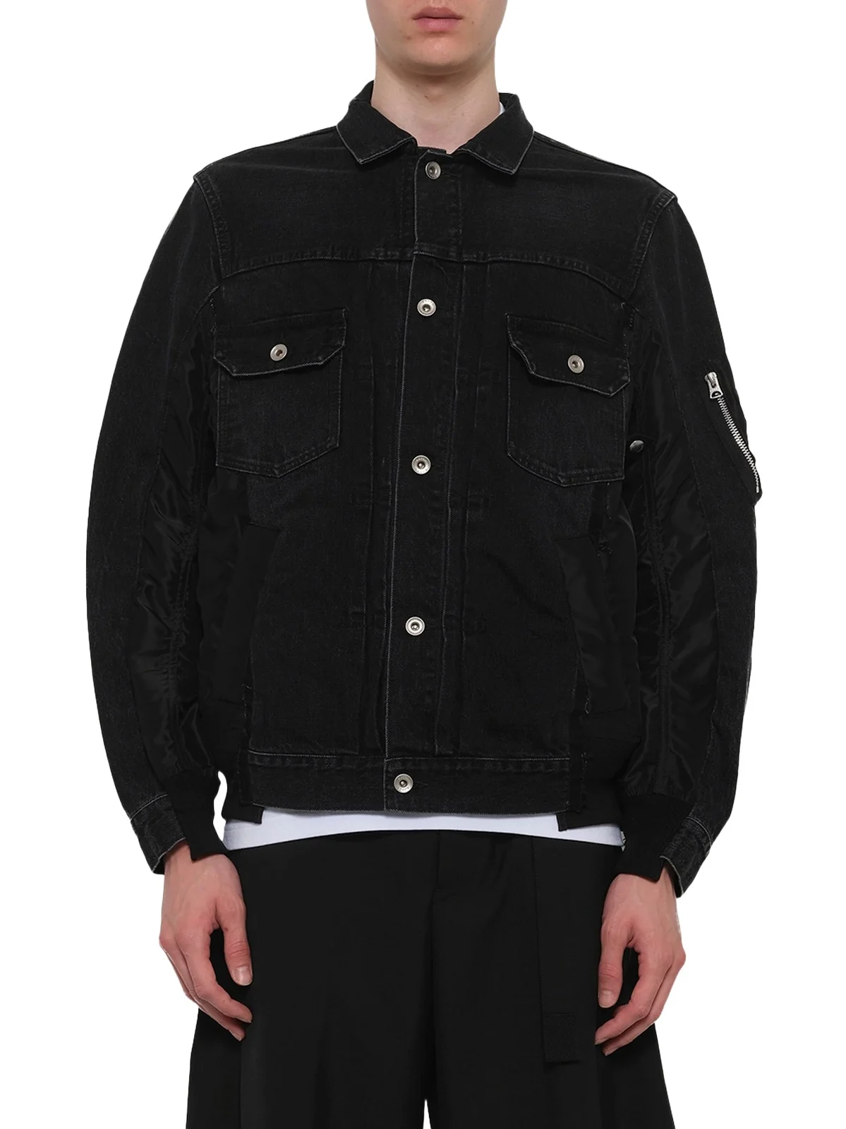 Sacai Denim x Nylon Twill Jacket