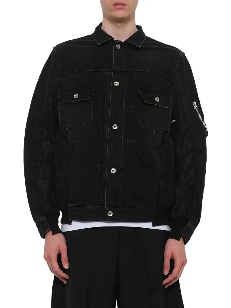 Sacai Denim x Nylon Twill Jacket | Image 1 Sacai Denim x Nylon Twill Jacket | Image 1