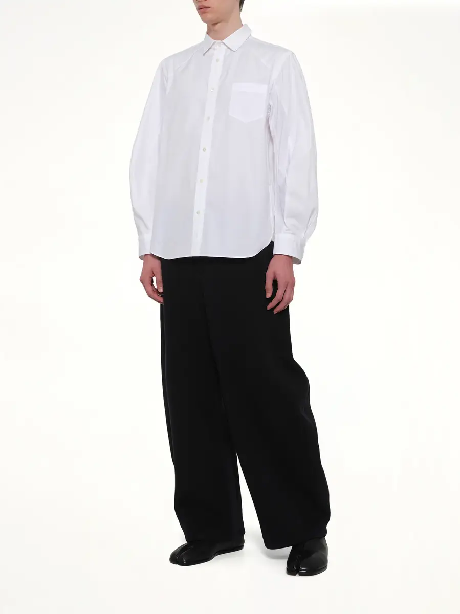 Sacai Poplin Shirt in Off White | Thumbnail 4 Sacai Poplin Shirt in Off White | Thumbnail 4