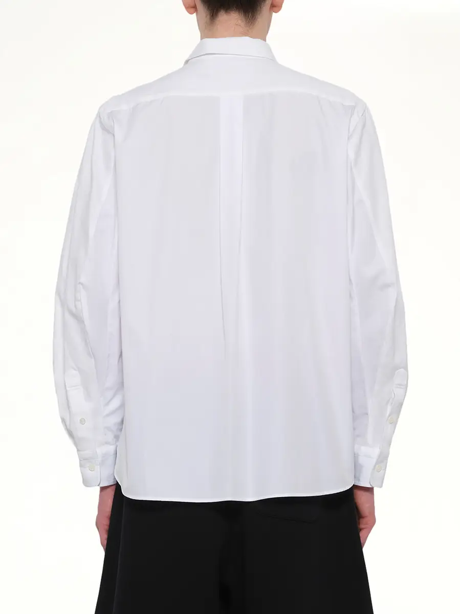 Sacai Poplin Shirt in Off White | Thumbnail 5 Sacai Poplin Shirt in Off White | Thumbnail 5