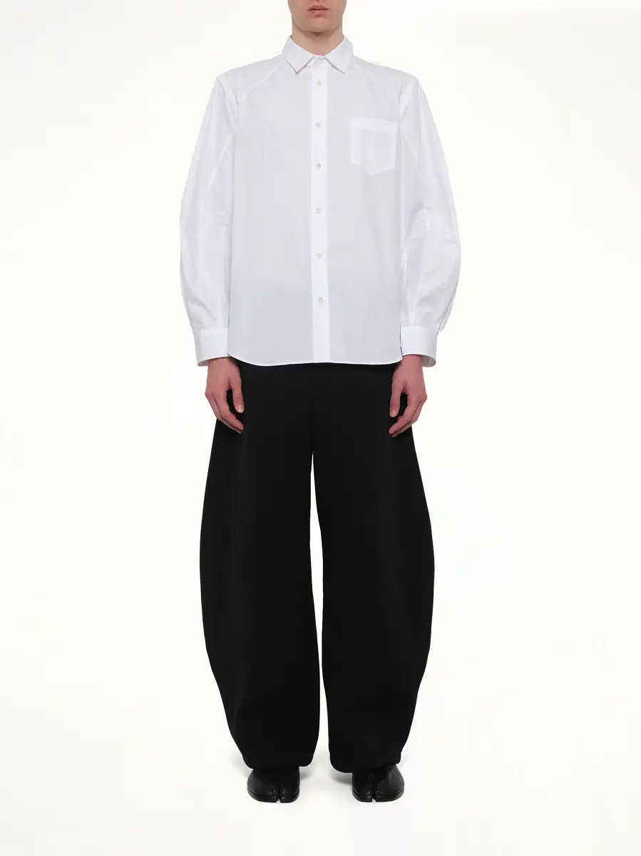 Sacai Poplin Shirt in Off White | Thumbnail 7 Sacai Poplin Shirt in Off White | Thumbnail 7