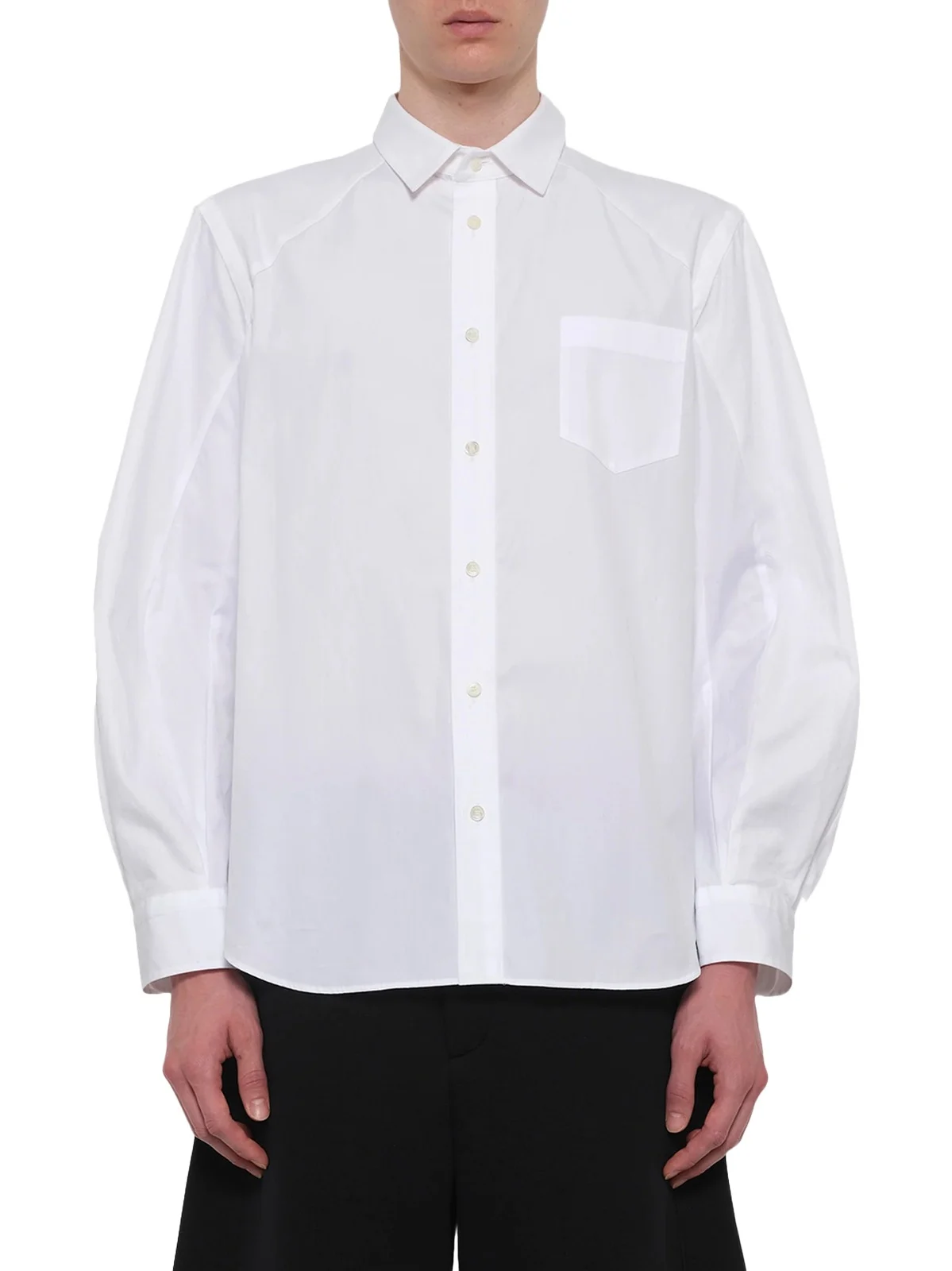 Sacai Poplin Shirt in Off White