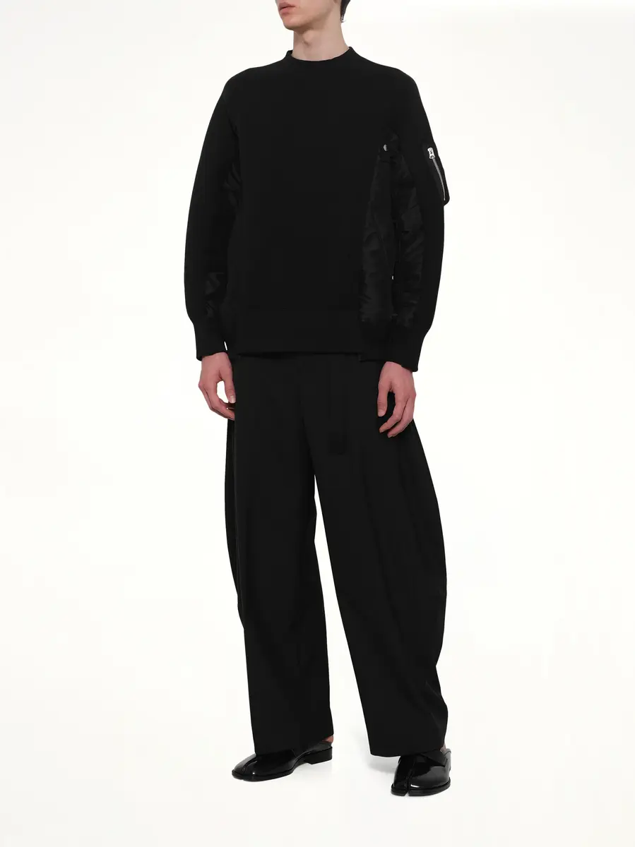 Sacai Sponge Sweat x Nylon Twill Pullover | Thumbnail 4 Sacai Sponge Sweat x Nylon Twill Pullover | Thumbnail 4