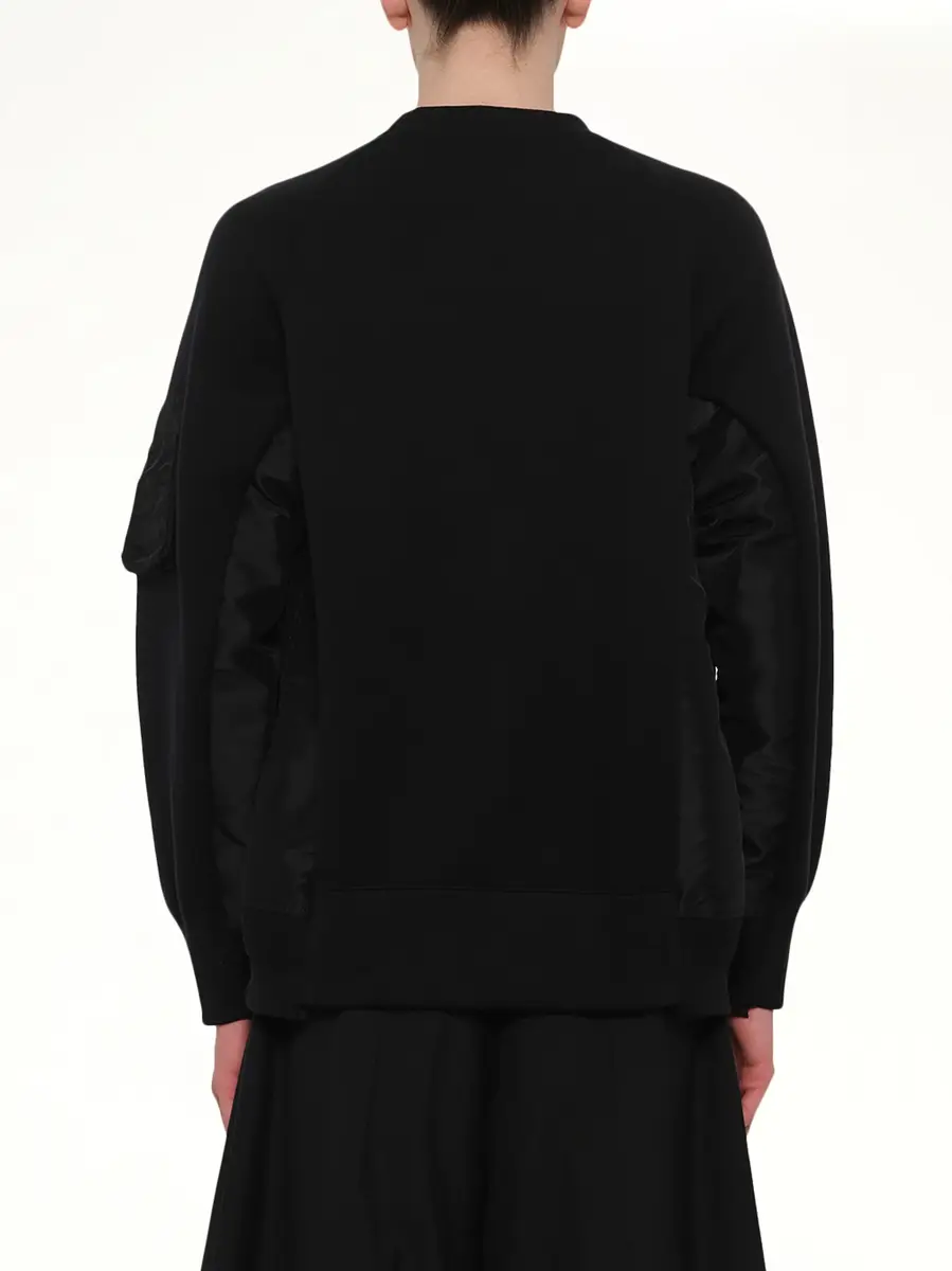 Sacai Sponge Sweat x Nylon Twill Pullover | Thumbnail 5 Sacai Sponge Sweat x Nylon Twill Pullover | Thumbnail 5