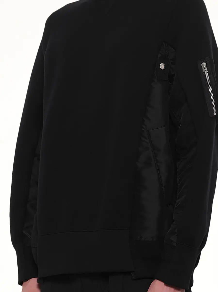 Sacai Sponge Sweat x Nylon Twill Pullover | Thumbnail 6 Sacai Sponge Sweat x Nylon Twill Pullover | Thumbnail 6
