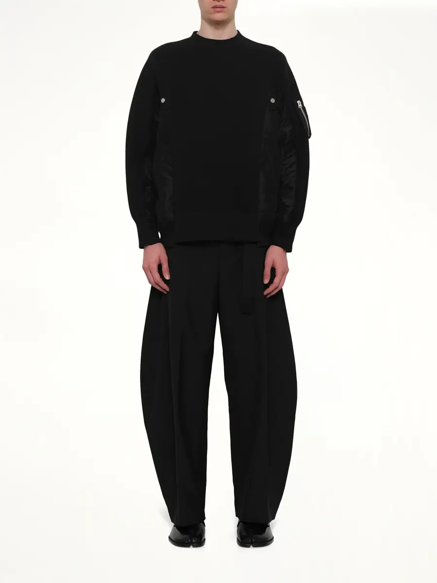 Sacai Sponge Sweat x Nylon Twill Pullover | Thumbnail 7 Sacai Sponge Sweat x Nylon Twill Pullover | Thumbnail 7