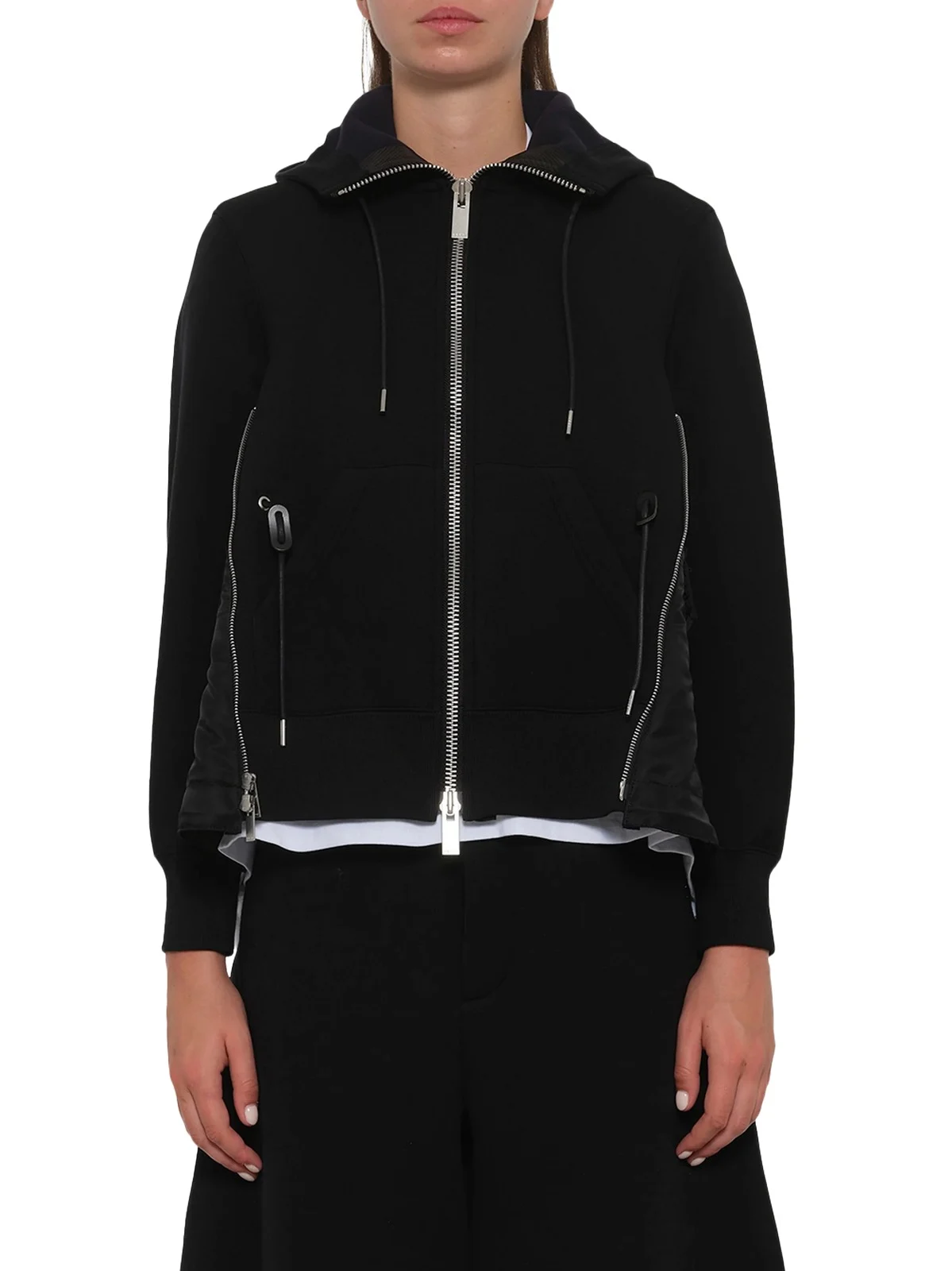 Sacai Sponge Sweat x Nylon Twill Hoodie