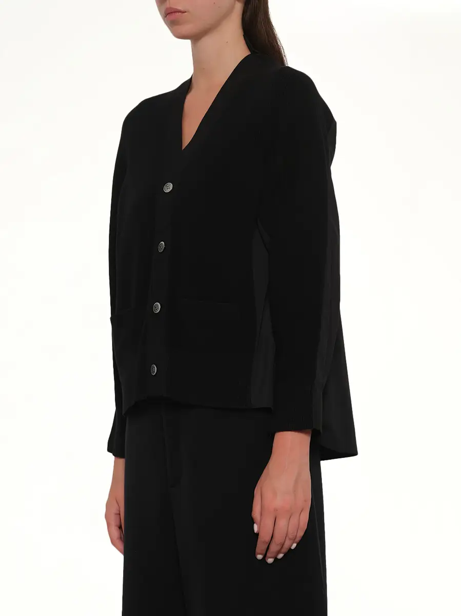 Sacai Cotton Knit x Poplin Cardigan | Thumbnail 2 Sacai Cotton Knit x Poplin Cardigan | Thumbnail 2