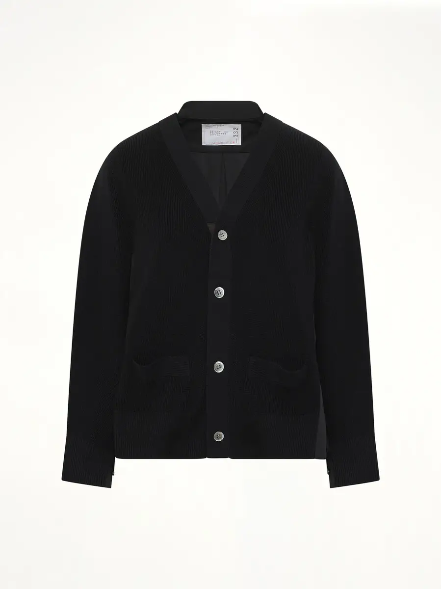Sacai Cotton Knit x Poplin Cardigan | Thumbnail 3 Sacai Cotton Knit x Poplin Cardigan | Thumbnail 3