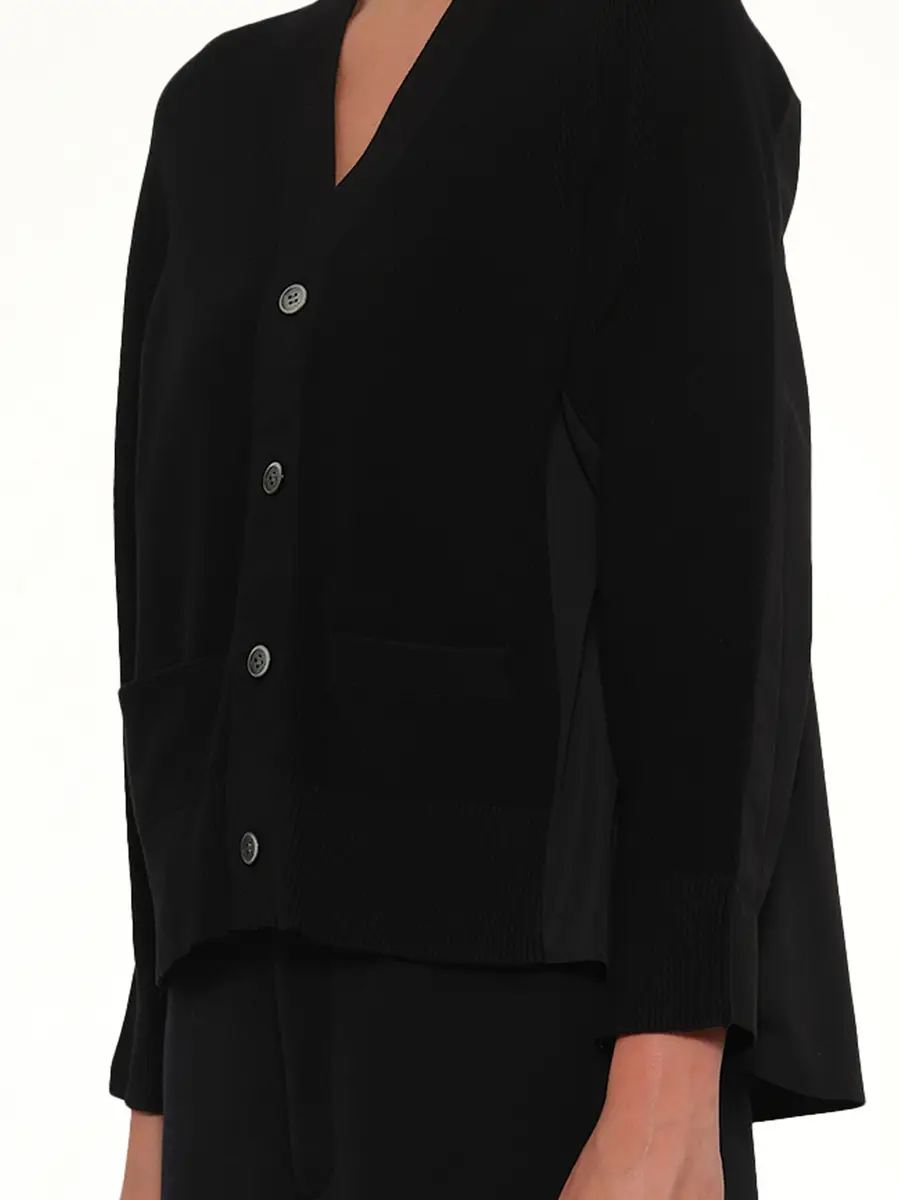 Sacai Cotton Knit x Poplin Cardigan | Thumbnail 6 Sacai Cotton Knit x Poplin Cardigan | Thumbnail 6