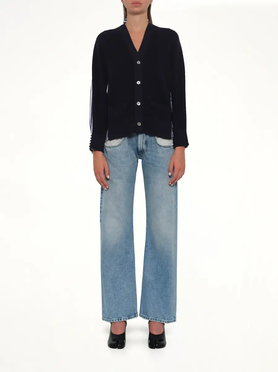 Sacai Cotton Knit x Poplin Cardigan | Thumbnail 7 Sacai Cotton Knit x Poplin Cardigan | Thumbnail 7
