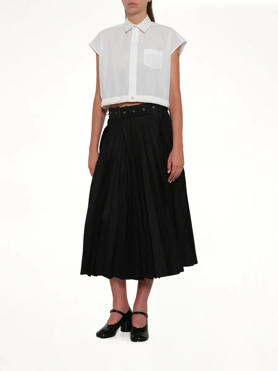Sacai Cotton Gabardine Skirt | Thumbnail 4 Sacai Cotton Gabardine Skirt | Thumbnail 4