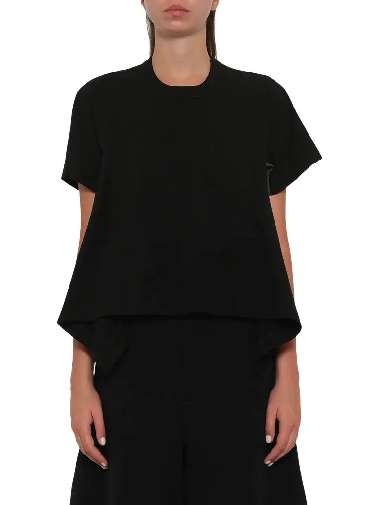 Sacai Light Weight Denim x Cotton Jersey T-shirt | Image 1 Sacai Light Weight Denim x Cotton Jersey T-shirt | Image 1