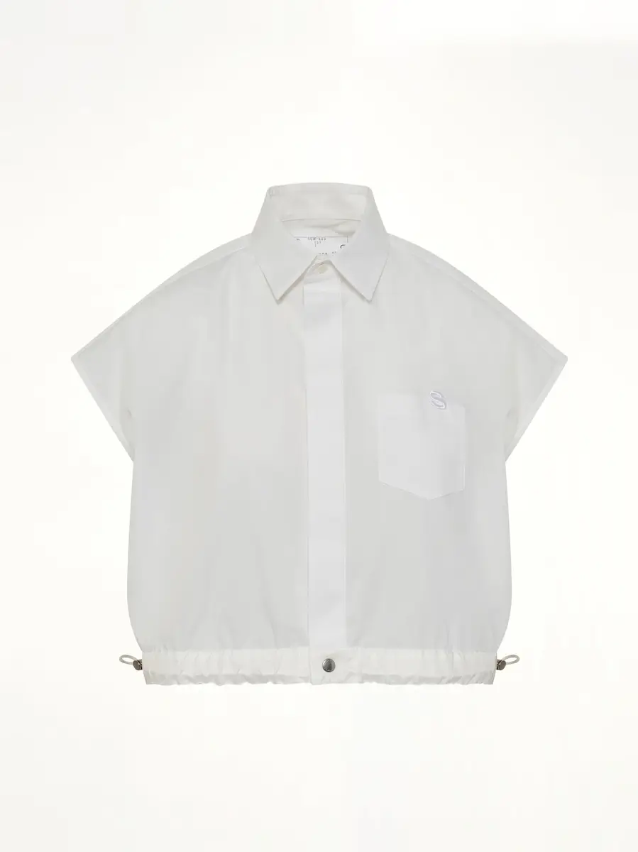 Sacai S Cotton Poplin Shirt in Off White | Thumbnail 3 Sacai S Cotton Poplin Shirt in Off White | Thumbnail 3