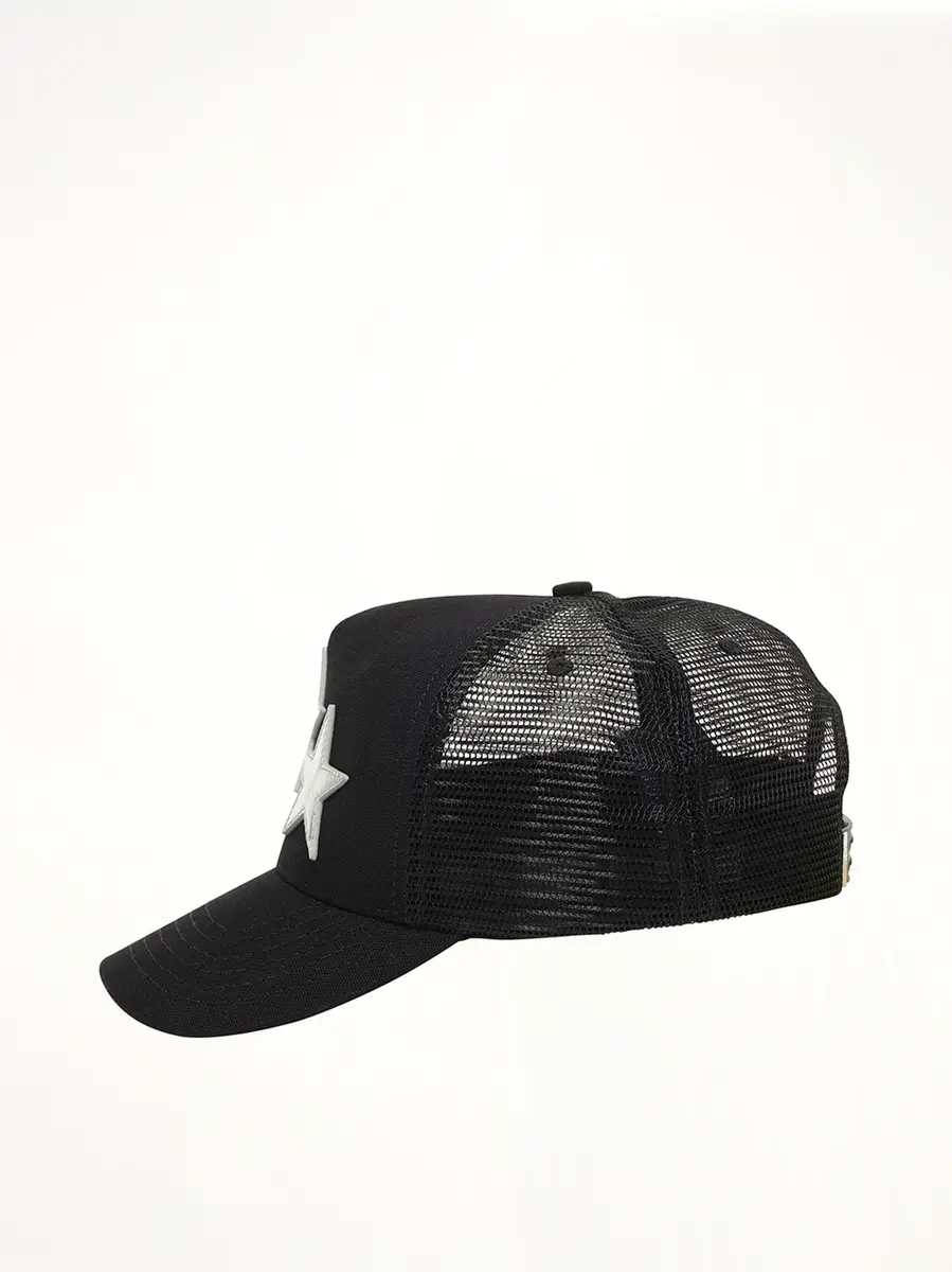 AMIRI 3 Star Metallic Trucker Hat in Black/silver | Thumbnail 3 AMIRI 3 Star Metallic Trucker Hat in Black/silver | Thumbnail 3
