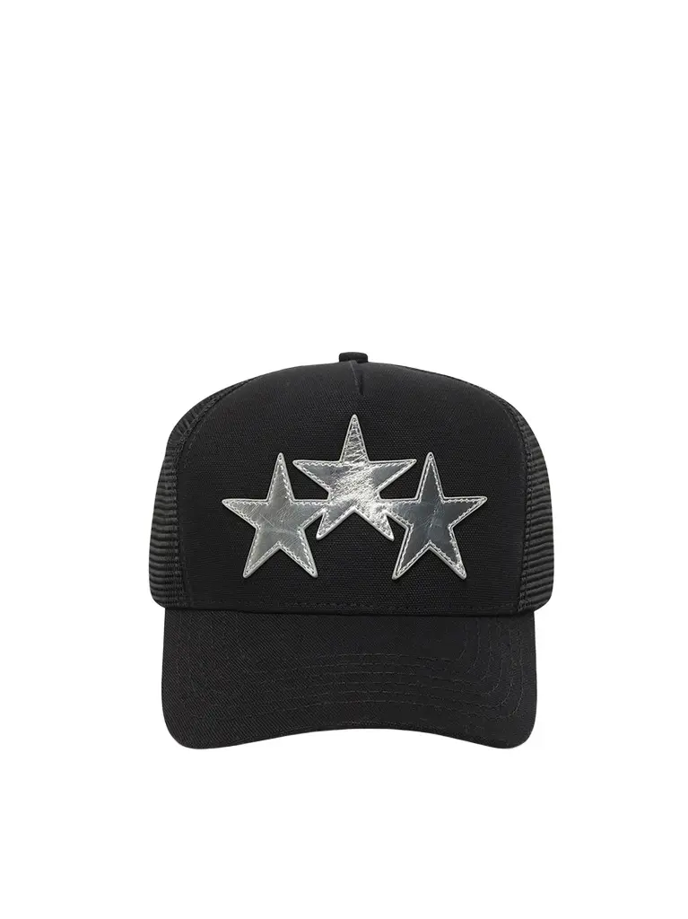 AMIRI 3 Star Metallic Trucker Hat | Image 1 AMIRI 3 Star Metallic Trucker Hat | Image 1