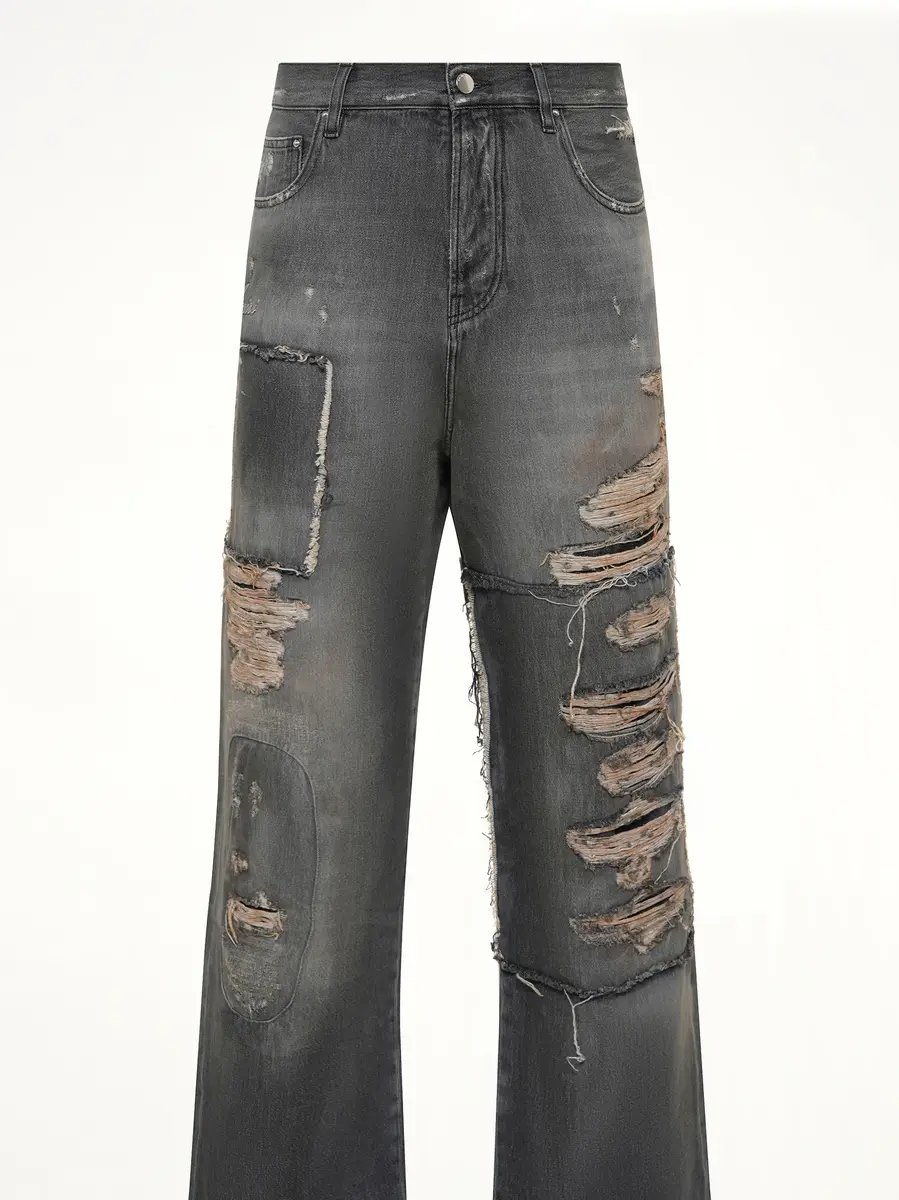 AMIRI Carpenter Repaired Baggy Jean in Crafted Black | Thumbnail 3 AMIRI Carpenter Repaired Baggy Jean in Crafted Black | Thumbnail 3