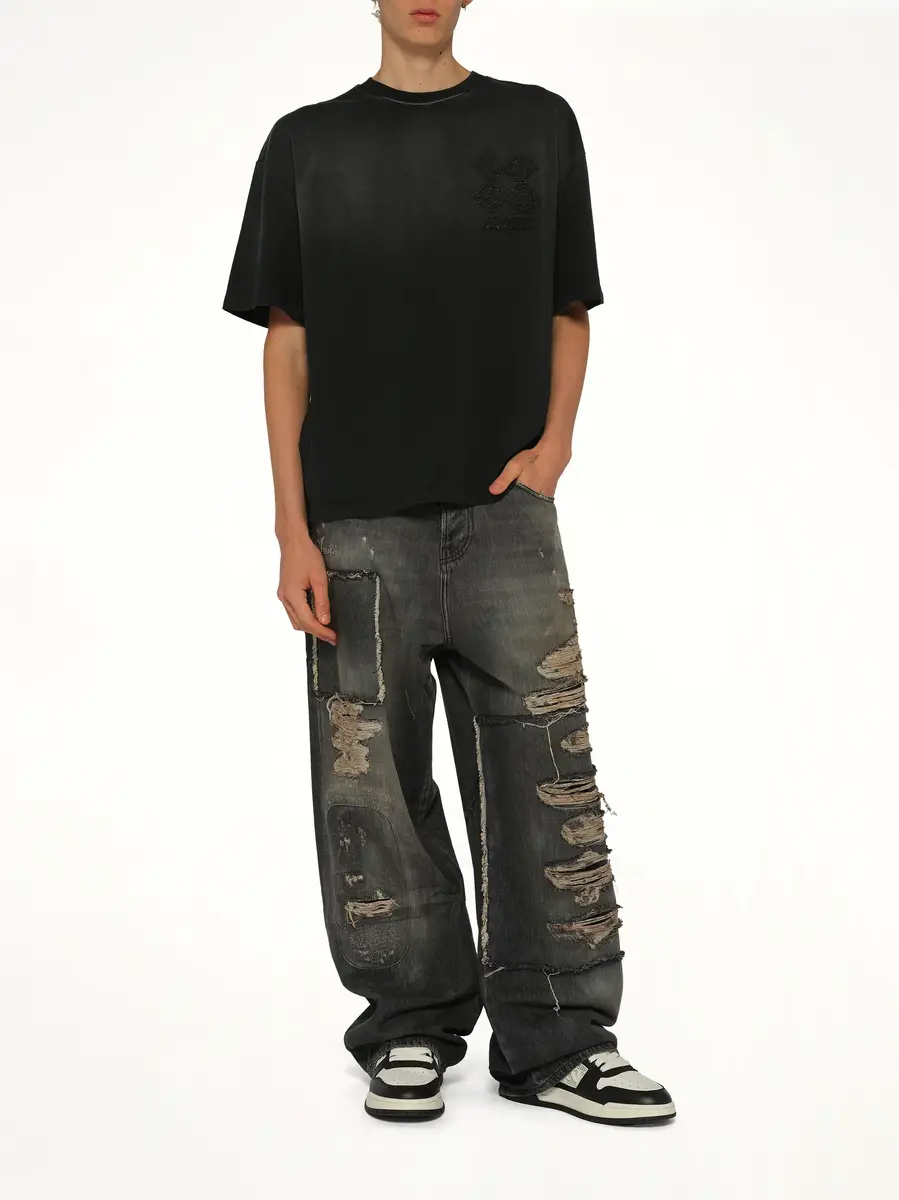AMIRI Carpenter Repaired Baggy Jean in Crafted Black | Thumbnail 4 AMIRI Carpenter Repaired Baggy Jean in Crafted Black | Thumbnail 4