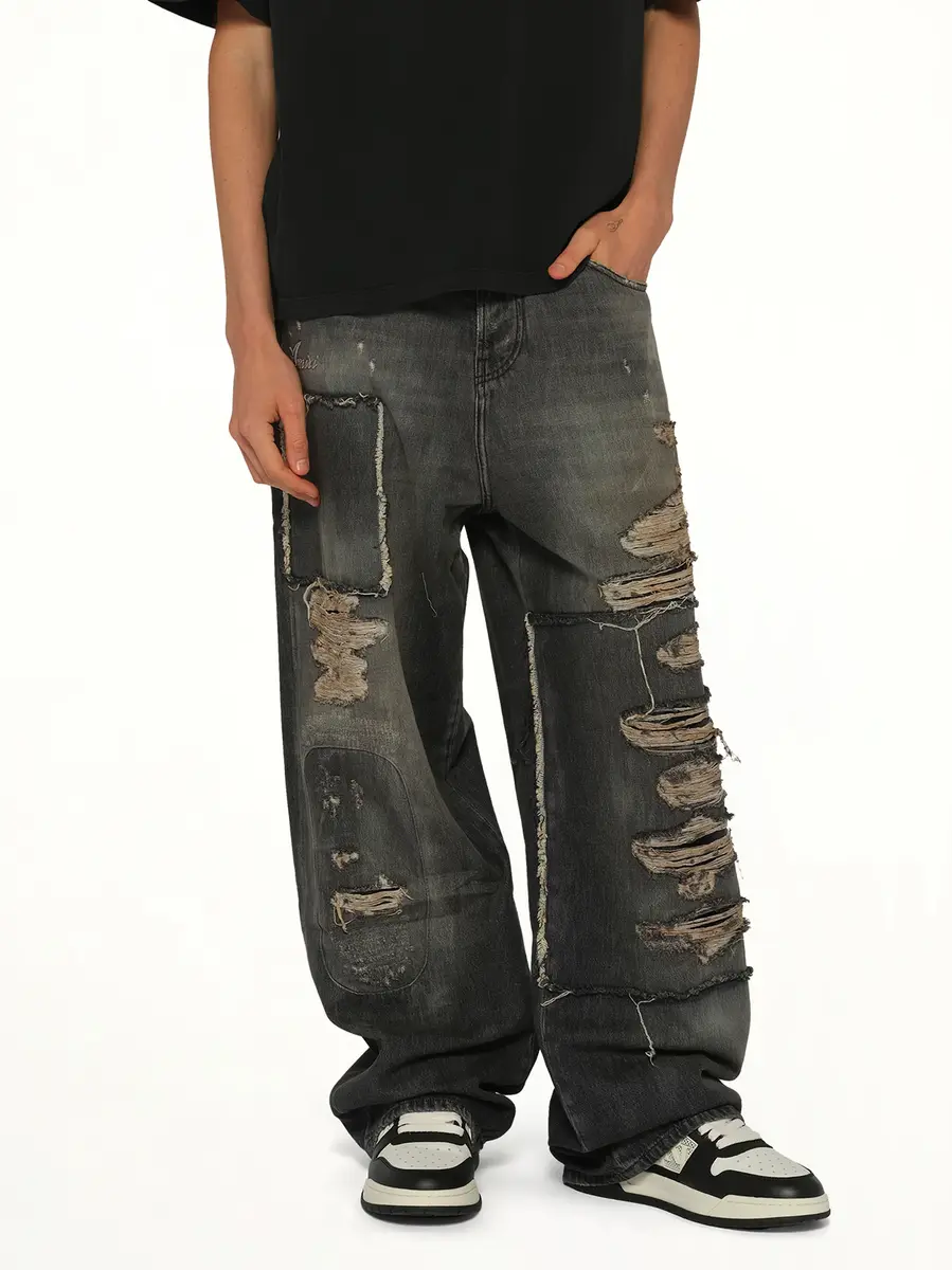 AMIRI Carpenter Repaired Baggy Jean in Crafted Black | Thumbnail 6 AMIRI Carpenter Repaired Baggy Jean in Crafted Black | Thumbnail 6