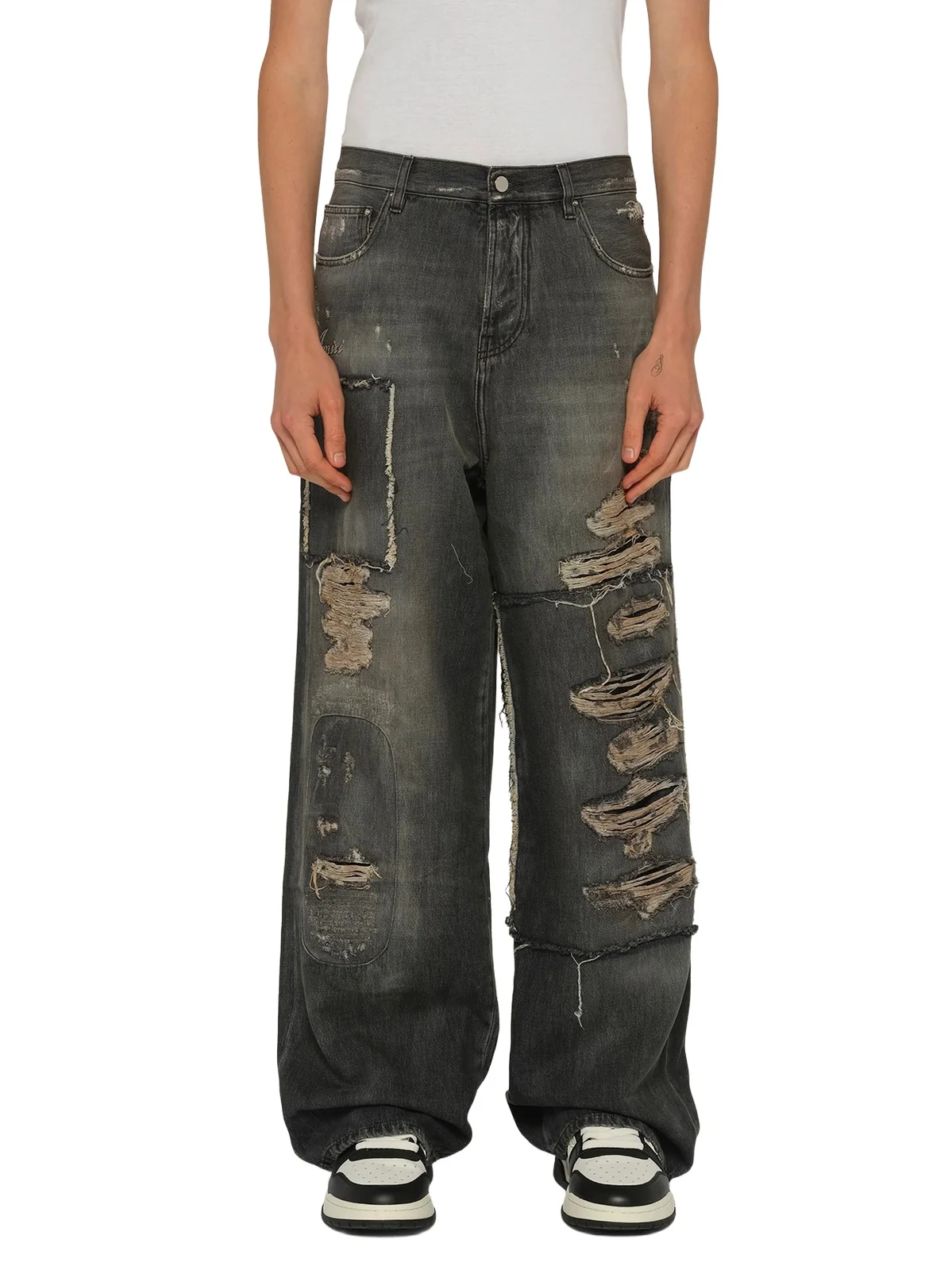 Carpenter Repaired Baggy Jean in Crafted Black