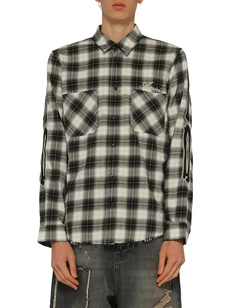 AMIRI Bones Flannel Overshirt | Image 1 AMIRI Bones Flannel Overshirt | Image 1