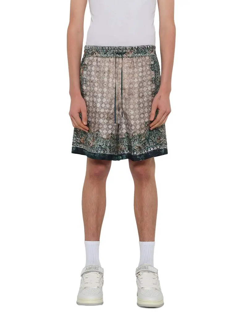 AMIRI Bandana Shorts in Multicolour Green | Image 1 AMIRI Bandana Shorts in Multicolour Green | Image 1