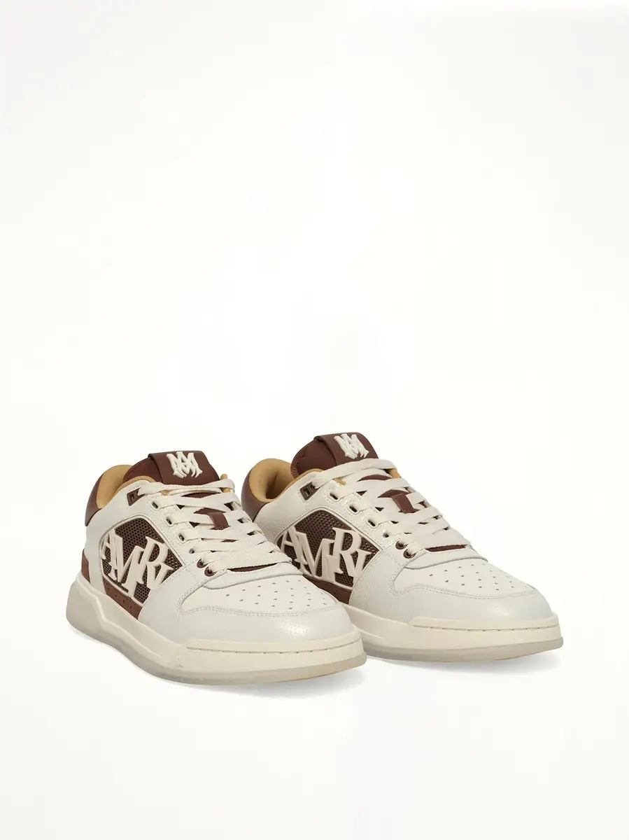 AMIRI Pebbled Classic Low Sneaker in Tobacco Brown | Thumbnail 3