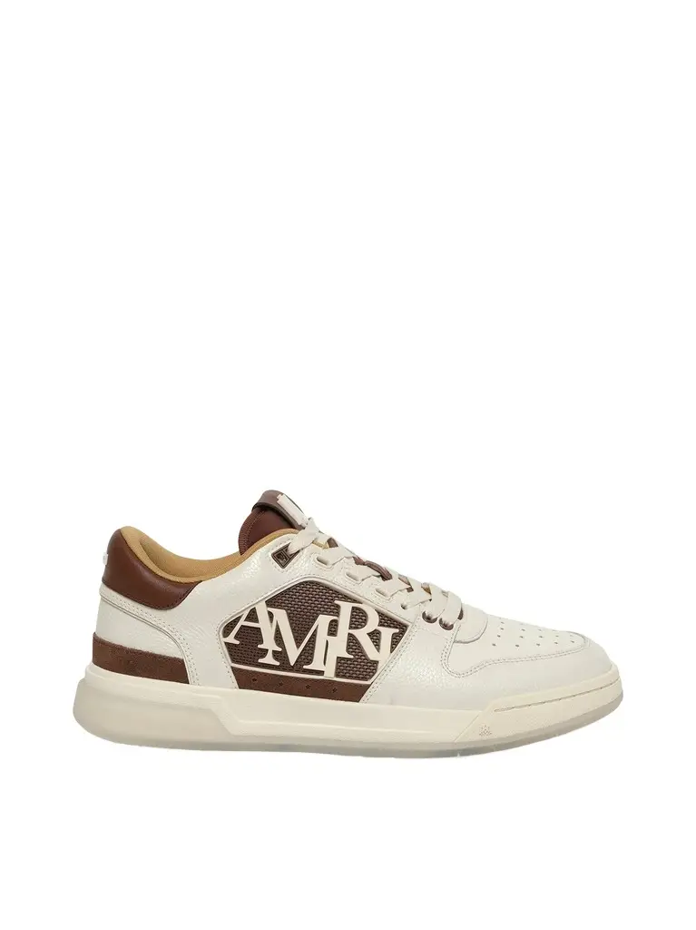 AMIRI Pebbled Classic Low Sneaker in Tobacco Brown | Image 1 AMIRI Pebbled Classic Low Sneaker in Tobacco Brown | Image 1