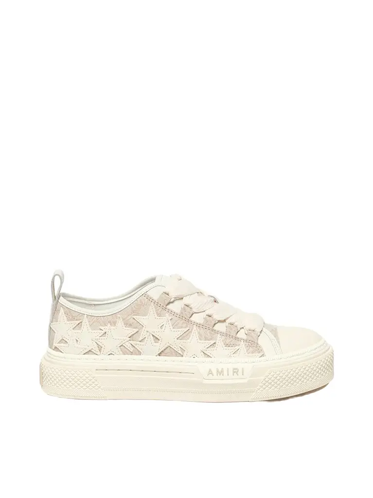 AMIRI MA Quad Stars Court Low in Alabaster White