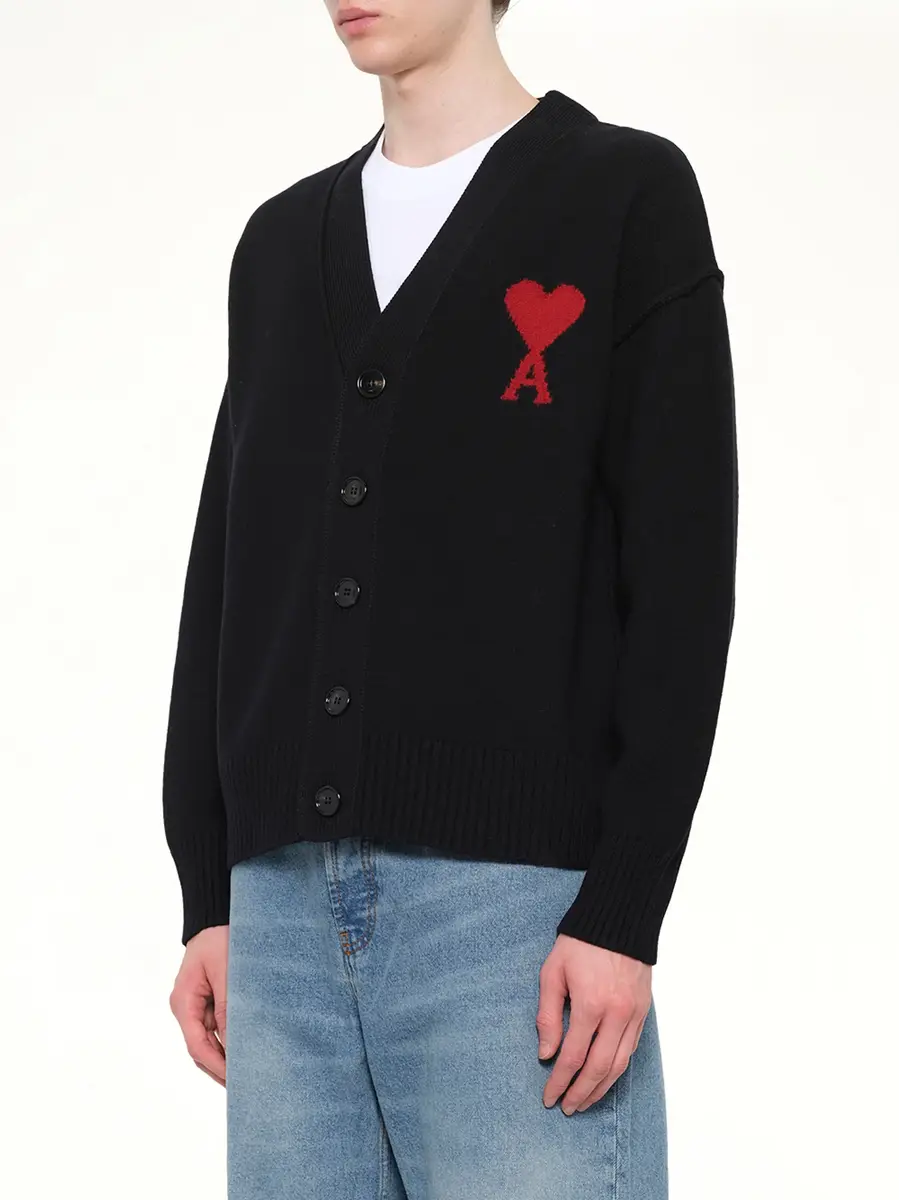AMI PARIS Ami De Coeur Cardigan | Thumbnail 3 AMI PARIS Ami De Coeur Cardigan | Thumbnail 3