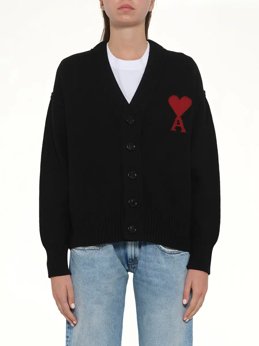 AMI PARIS Ami De Coeur Cardigan | Thumbnail 8 AMI PARIS Ami De Coeur Cardigan | Thumbnail 8