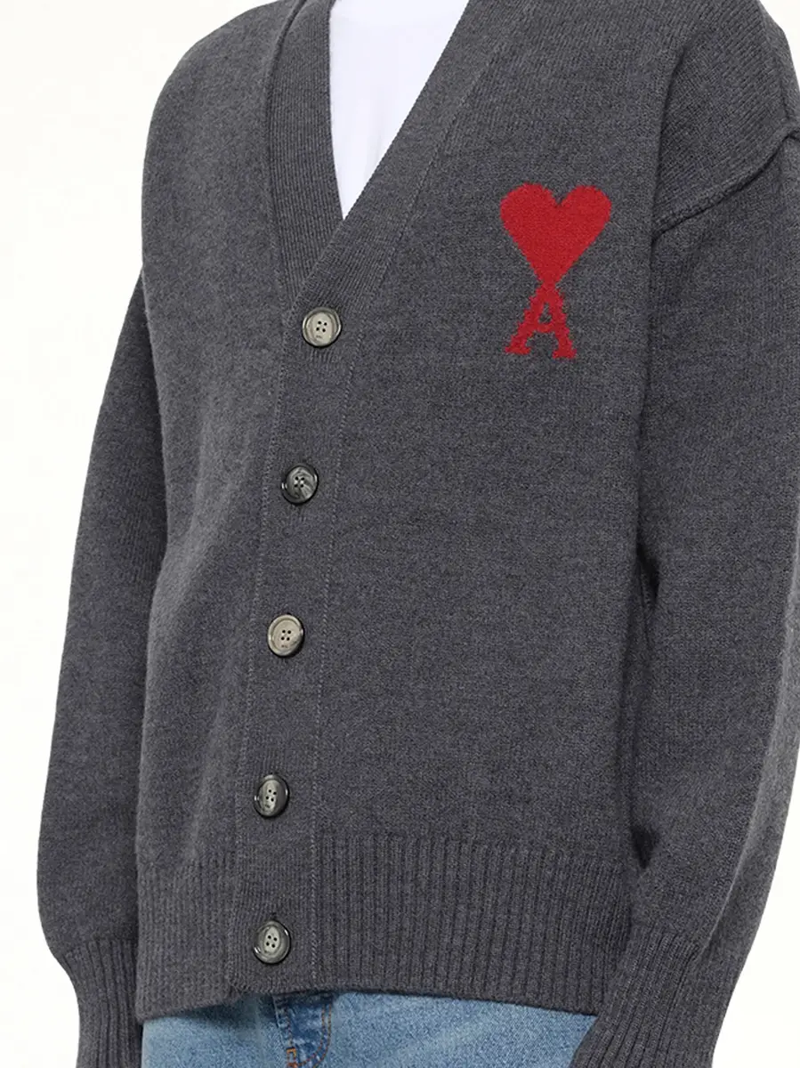 AMI PARIS Ami De Coeur Cardigan | Thumbnail 6