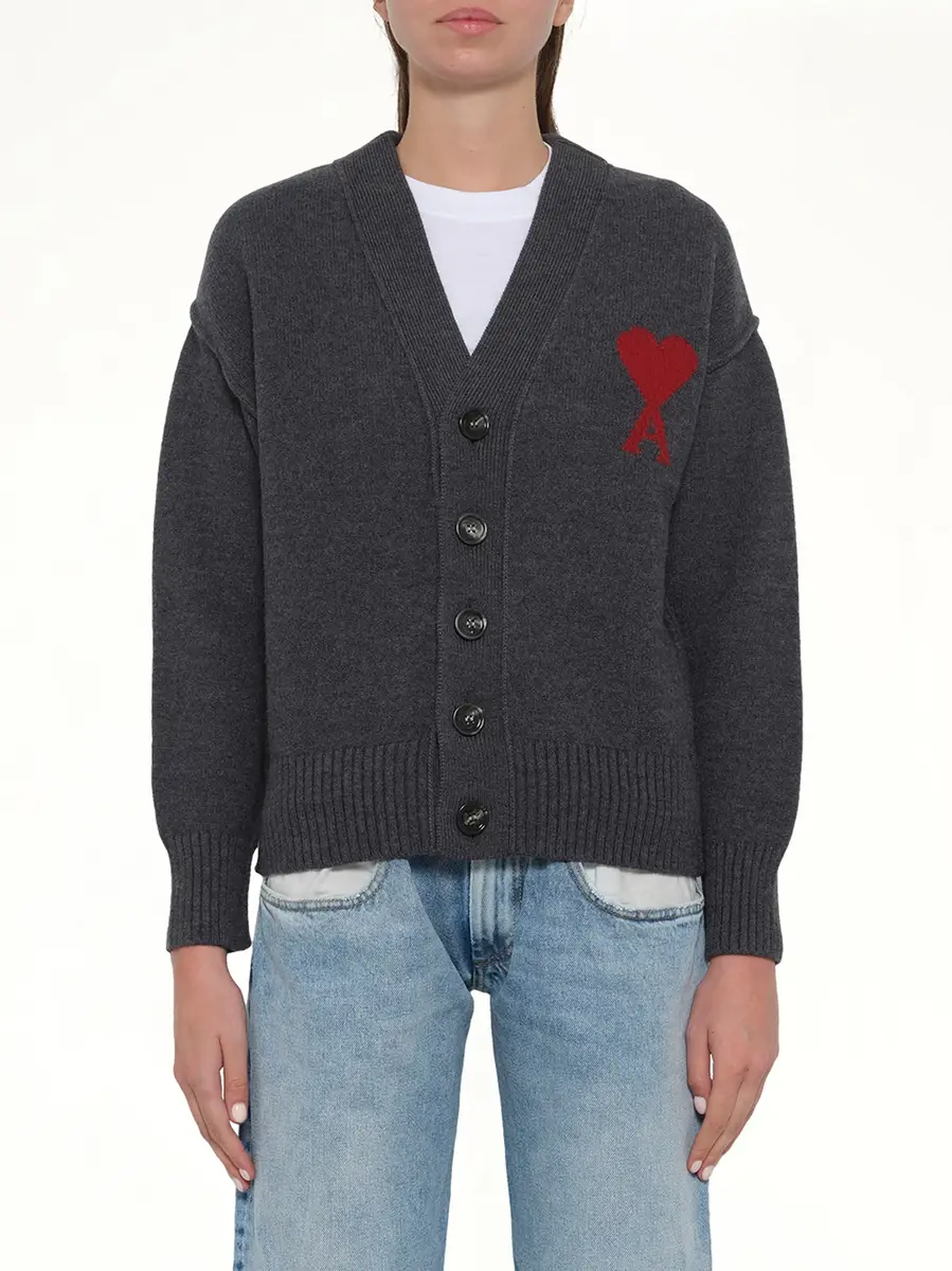 AMI PARIS Ami De Coeur Cardigan | Thumbnail 8