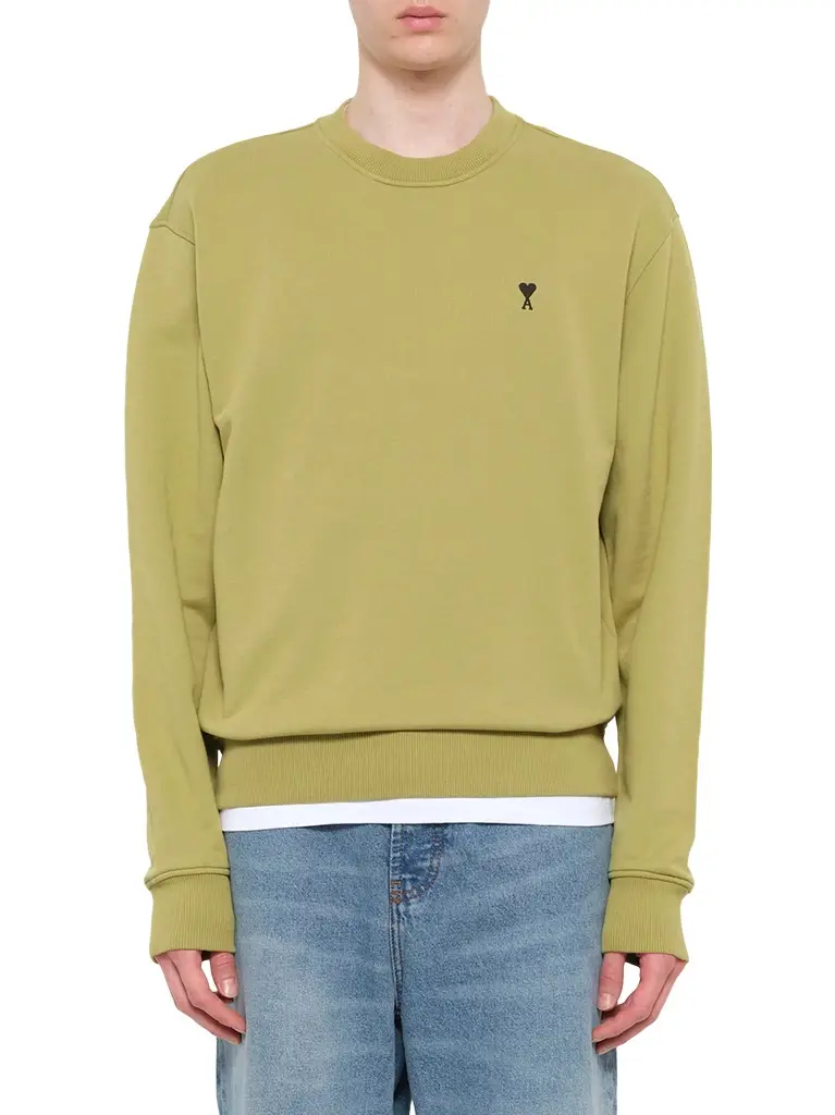 AMI PARIS Contrasted Adc Sweatshirt in Matcha Green
