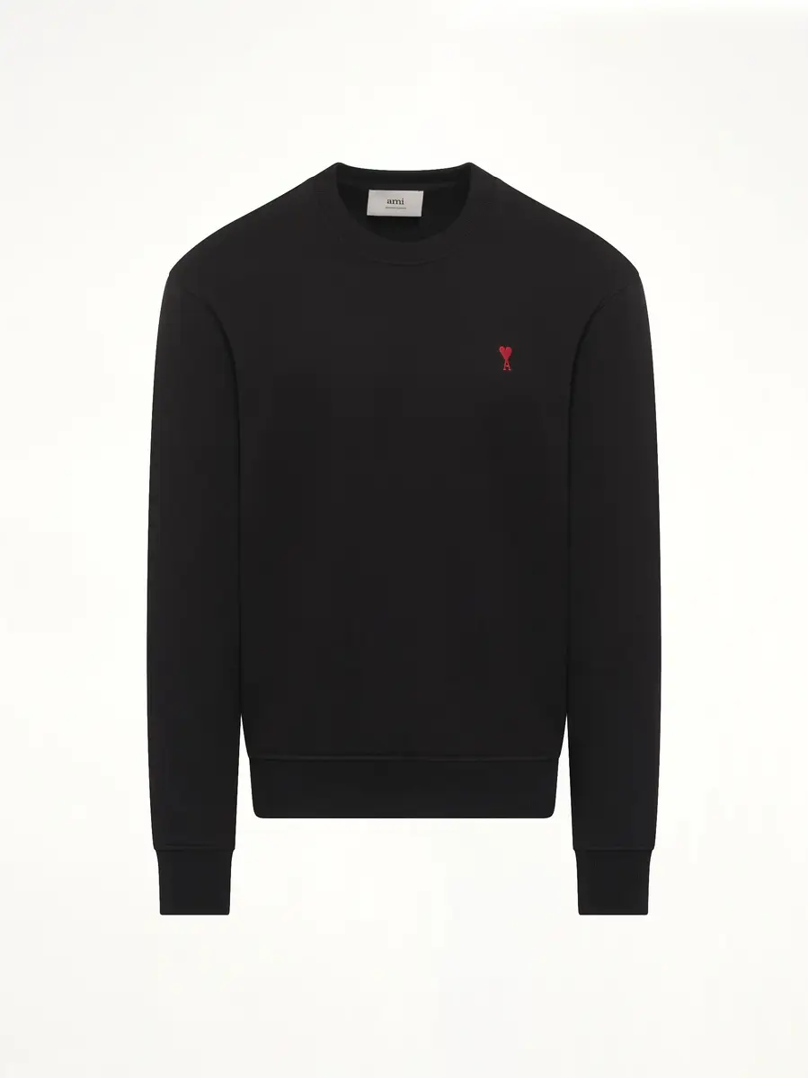 AMI PARIS Ami De Coeur Sweatshirt in Black/red | Thumbnail 2 AMI PARIS Ami De Coeur Sweatshirt in Black/red | Thumbnail 2