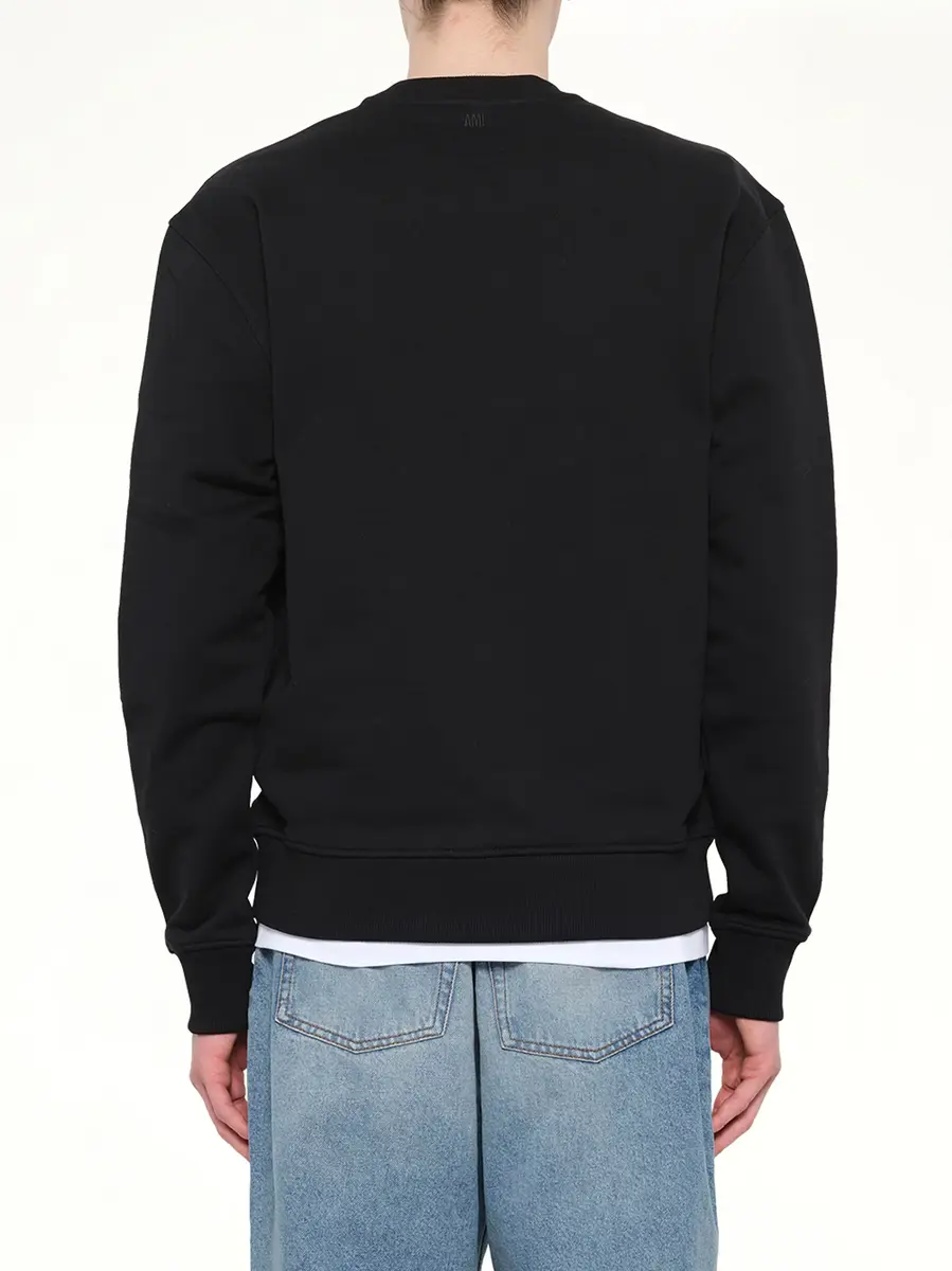 AMI PARIS Ami De Coeur Sweatshirt in Black/red | Thumbnail 5 AMI PARIS Ami De Coeur Sweatshirt in Black/red | Thumbnail 5