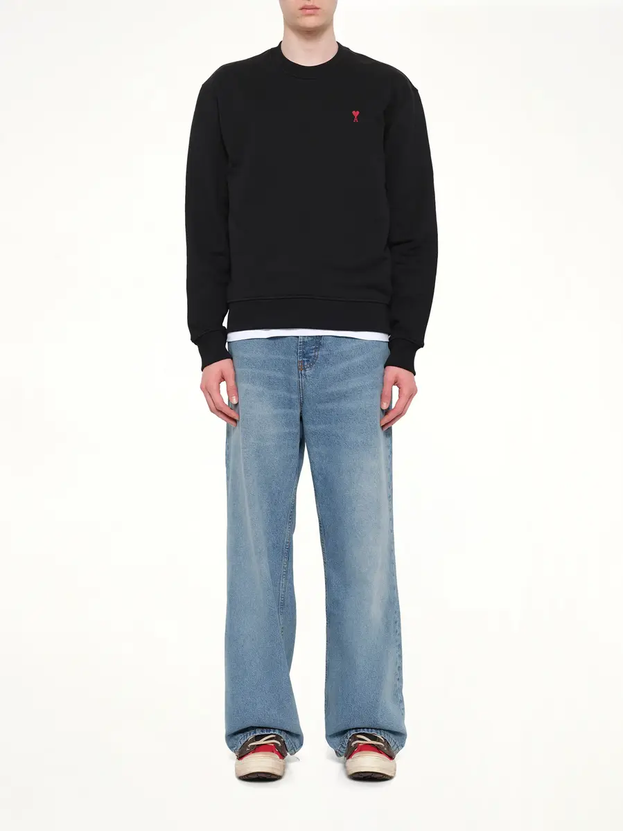 AMI PARIS Ami De Coeur Sweatshirt in Black/red | Thumbnail 7 AMI PARIS Ami De Coeur Sweatshirt in Black/red | Thumbnail 7