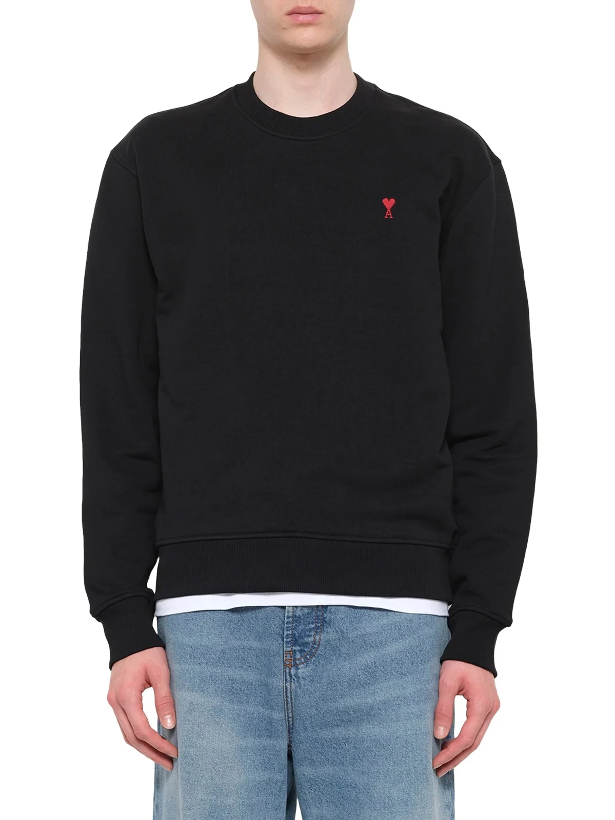 AMI PARIS Ami De Coeur Sweatshirt in Black/red