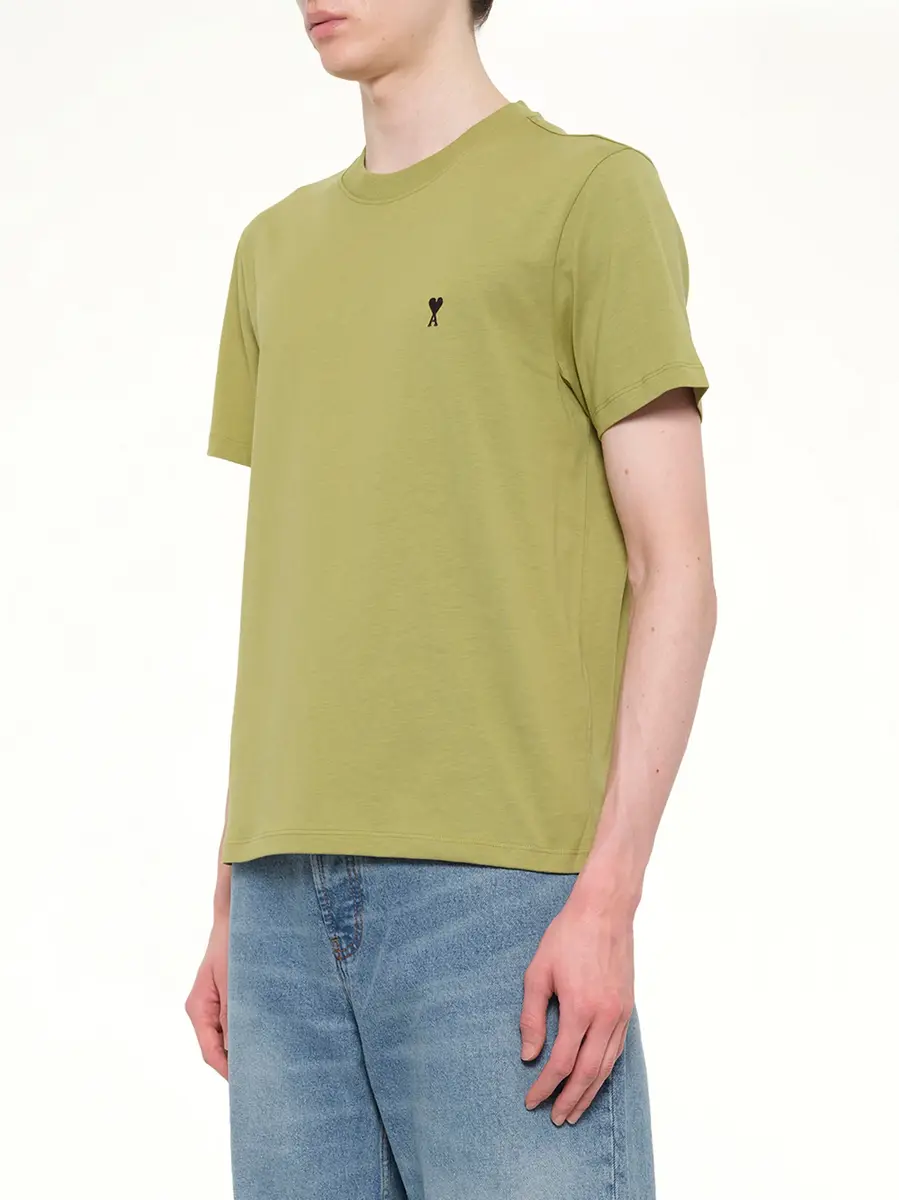 AMI PARIS Contrasted Adc T-shirt in Matcha Green | Thumbnail 2 AMI PARIS Contrasted Adc T-shirt in Matcha Green | Thumbnail 2