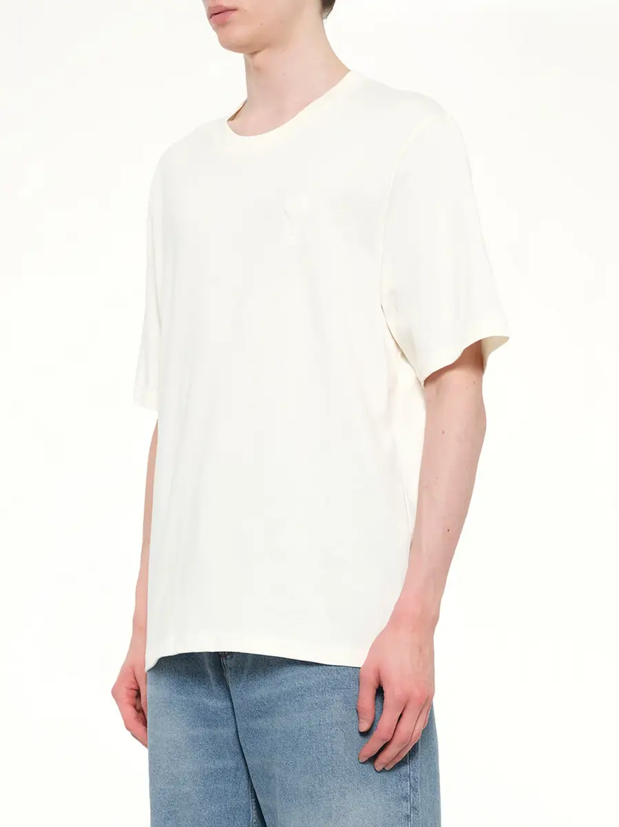 AMI PARIS Big Adc Embossed T-shirt in Off White | Thumbnail 2 AMI PARIS Big Adc Embossed T-shirt in Off White | Thumbnail 2