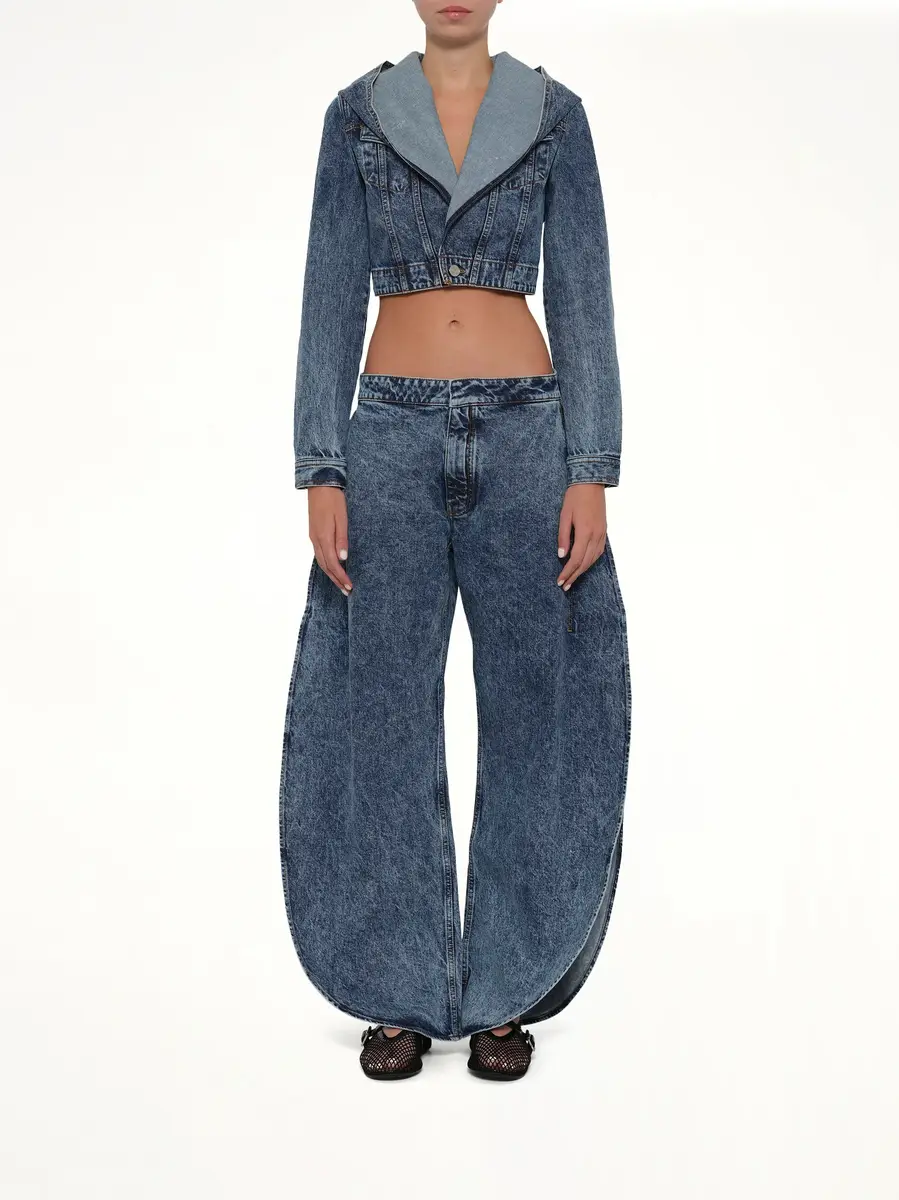 Alaïa Hooded Jacket in Blue Denim | Thumbnail 7 Alaïa Hooded Jacket in Blue Denim | Thumbnail 7