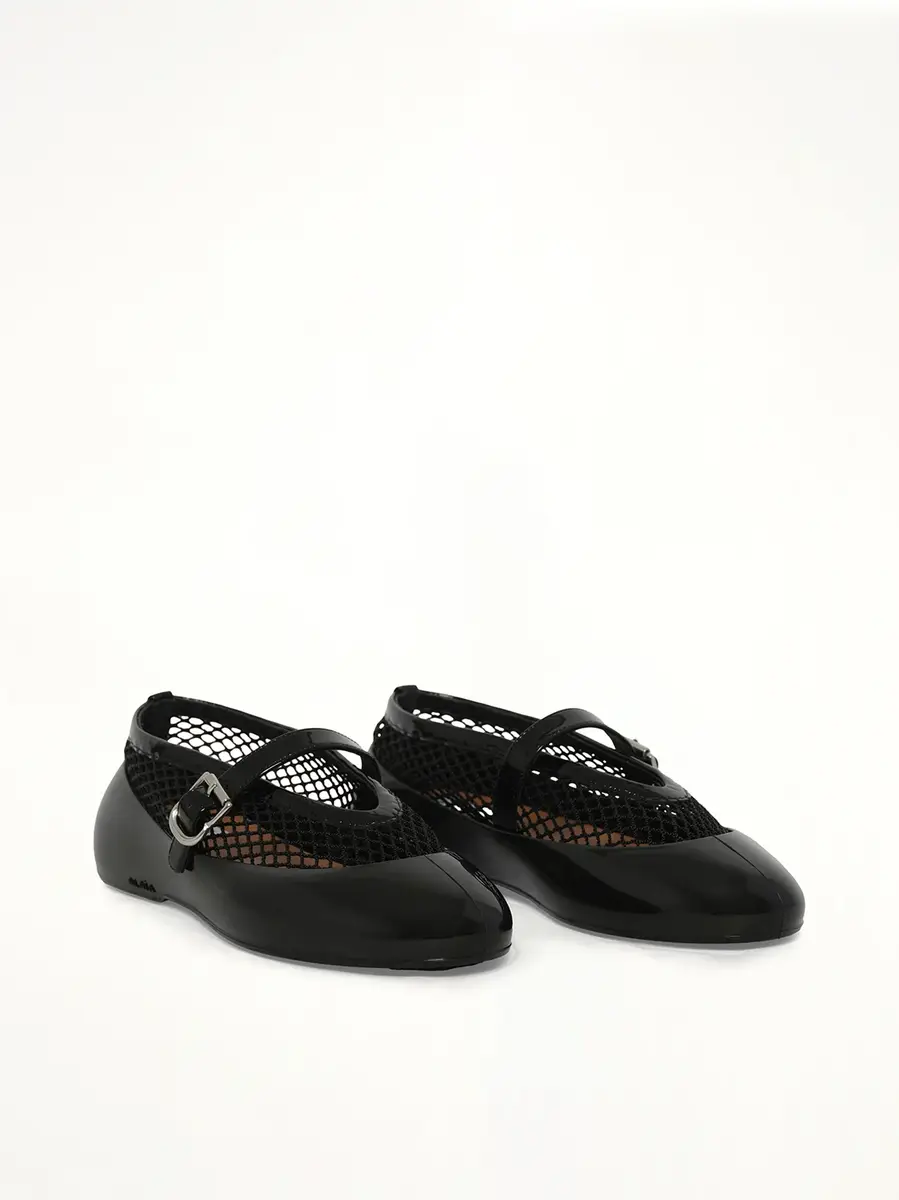 Alaïa Ballet Fishnet & Rubber Flats | Thumbnail 3