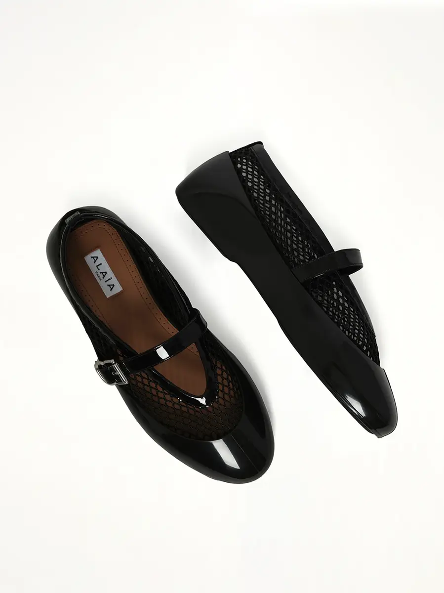 Alaïa Ballet Fishnet & Rubber Flats | Thumbnail 4