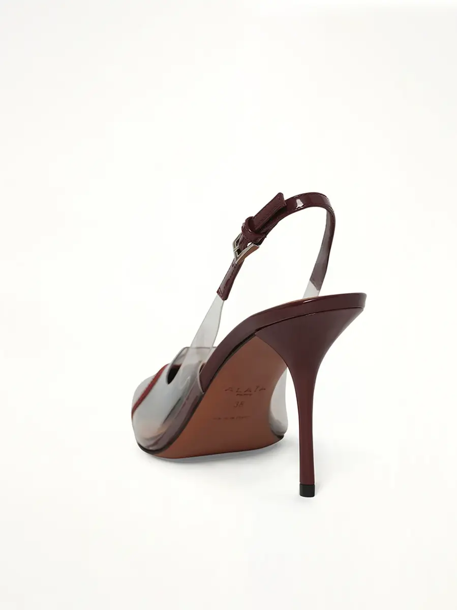 Alaïa Le Coeur Slingbacks H90 in Rouge Grenat | Thumbnail 2