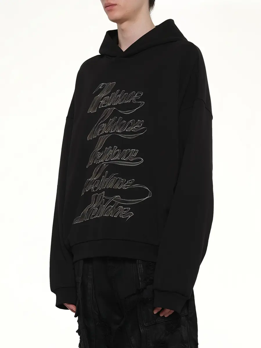 We11Done Ribbon Multi-logo Hoodie | Thumbnail 2 We11Done Ribbon Multi-logo Hoodie | Thumbnail 2