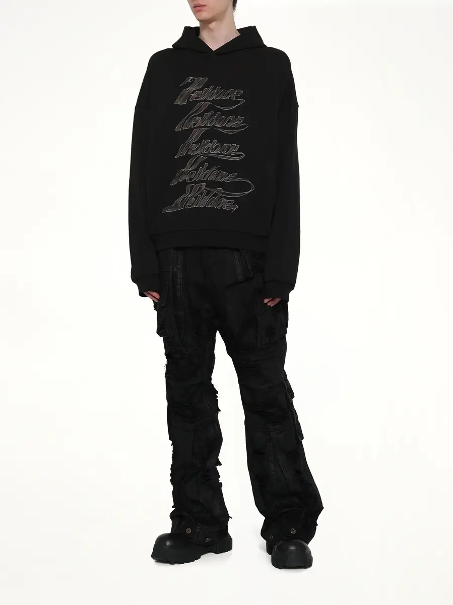 We11Done Ribbon Multi-logo Hoodie | Thumbnail 4 We11Done Ribbon Multi-logo Hoodie | Thumbnail 4